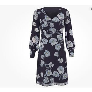 CAbi Style #4018 Navy Blue Floral Dress Size S